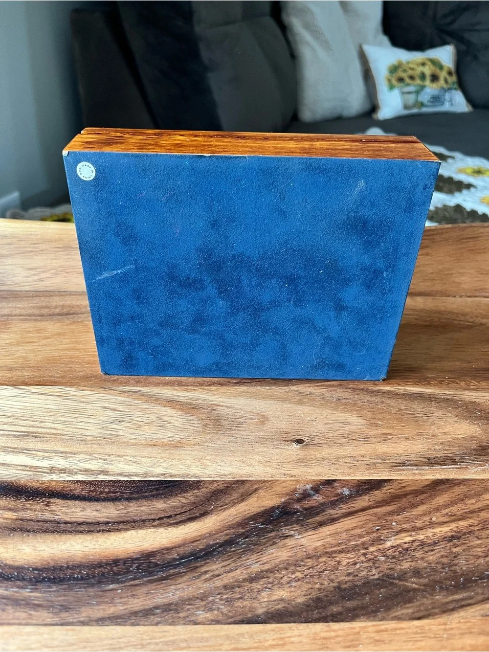 Nautica Blue Velvet-Lined Wooden Keepsake Box